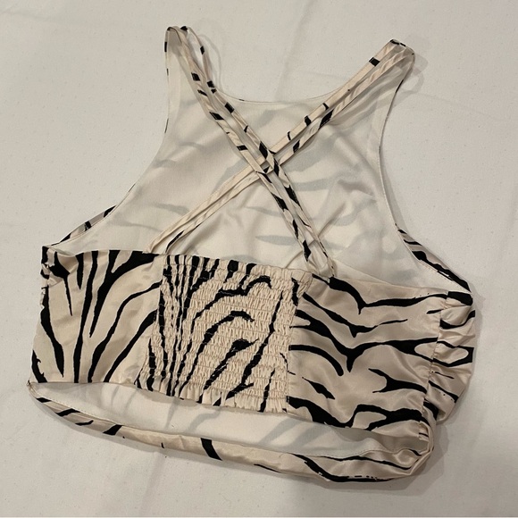Zebra Print Halter Top - Picture 2 of 3